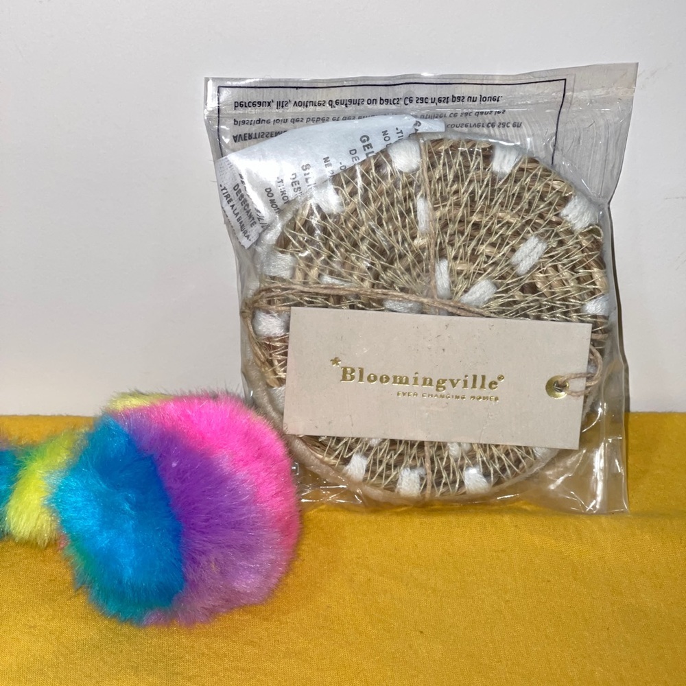 BLOOMINGVILLE Woven Seagrass Coasters - Picture 10 of 10